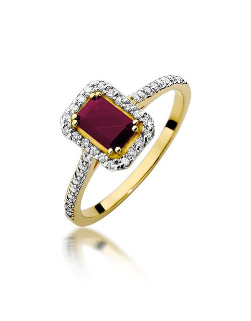 Pierścionek W403-RUBIN