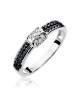 Pierścionek W297-CZARNE BRYLANTY