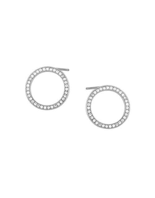 Srebrne kolczyki okręgi z cyrkoniami pr.925