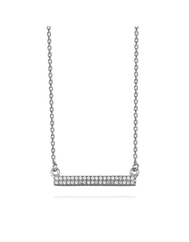 Srebrny naszyjnik prostokątna zawieszka z cyrkoniami  pr.925