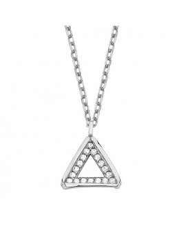 Srebrny naszyjnik pr.925 - trójkąt z cyrkoniami