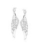Srebrne wiszące kolczyki skrzydła z cyrkoniami pr925