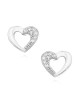Srebrne kolczyki Cyrkonia - serca pr.925