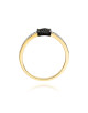 Pierścionek W297-CZARNE BRYLANTY
