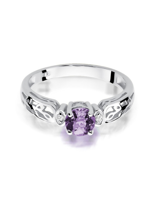 Pierścionek W014-AMETYST