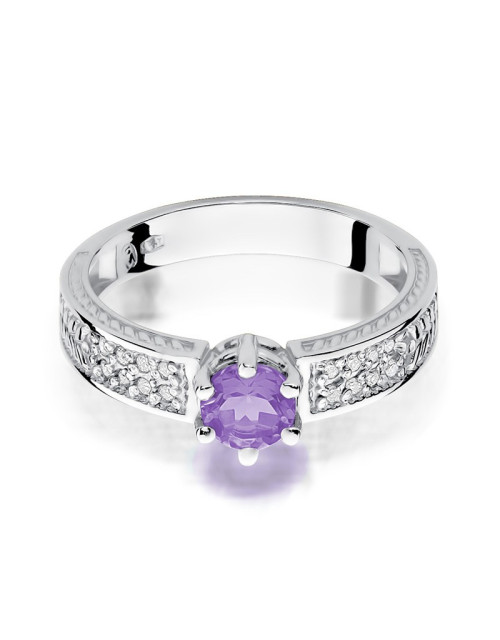Pierścionek W075-AMETYST
