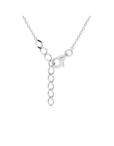 Srebrny, stylowy, ślubny naszyjnik pr.925 z czarnymi cyrkoniami