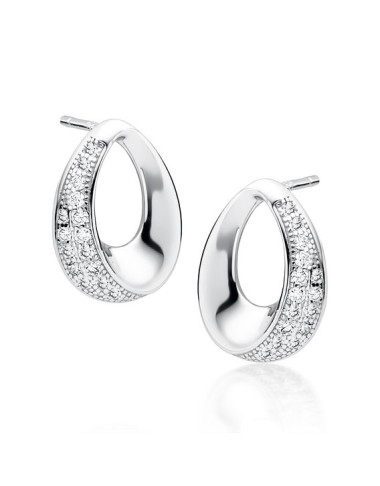 SREBRNE PR.925 KOLCZYKI ZBIAŁYMI CYRKONIAMI