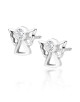 Srebrne kolczyki aniołki z białą cyrkonią pr.925