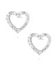 Srebrne kolczyki pr. 925 serduszka z cyrkoniami