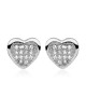 Srebrne kolczyki pr. 925 Cyrkonia microsetting serca
