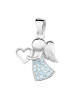 Srebrna zawieszka pr.925 anioł z cyrkoniami