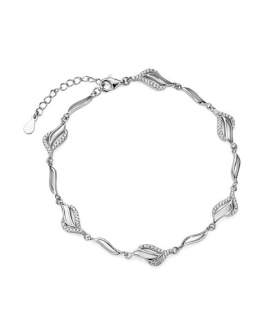 Srebrna, piękna bransoletka pr.925 z cyrkoniami