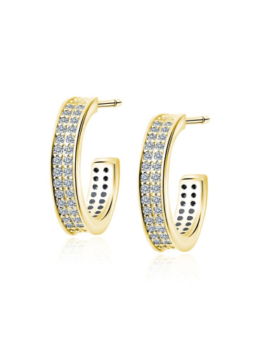 Kolczyki srebrne pr. 925 myszka z czarnymi cyrkoniami