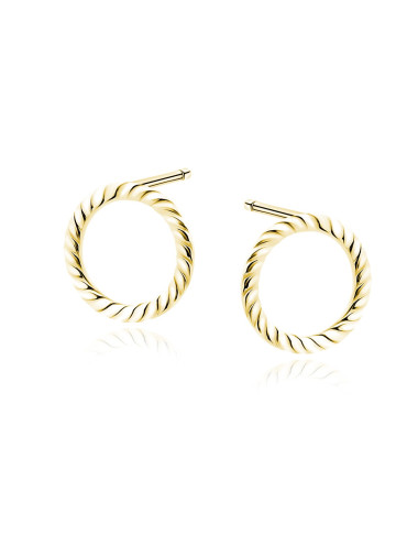 Srebrne pozłacane kolczyki pr.925 koła