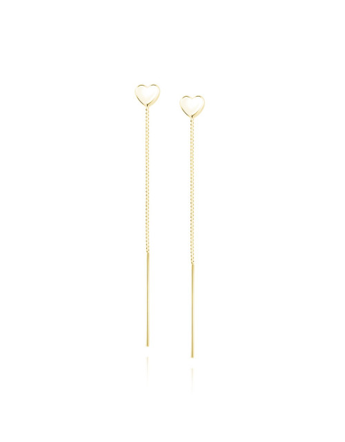 Srebrne pozłacane kolczyki pr.925 - serce