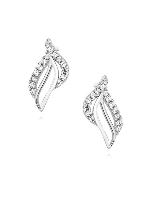 Srebrne kolczyki pr. 925 okręgi z cyrkoniamii