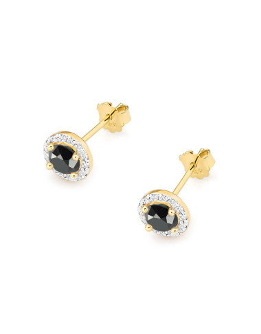 Kolczyki KO -509 Czarny Brylant