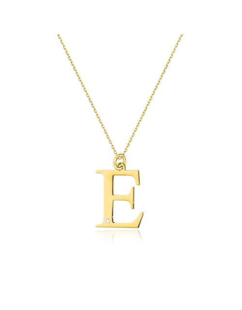 Zawieszka literka D z łańcuszkiem