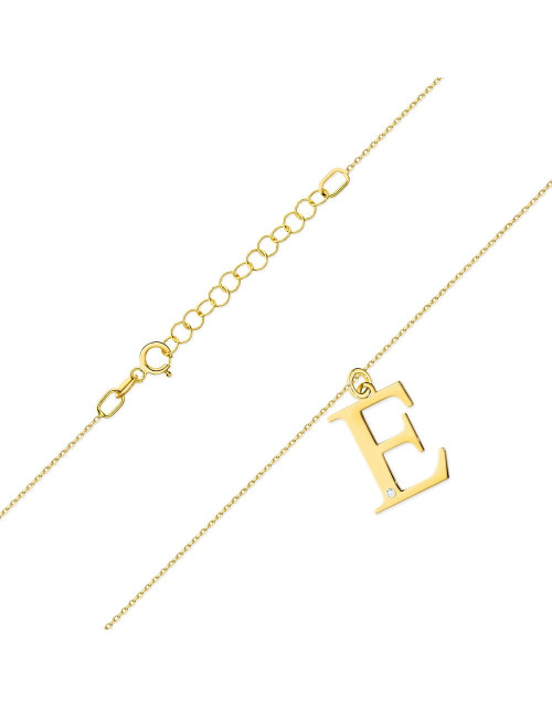 Zawieszka literka D z łańcuszkiem