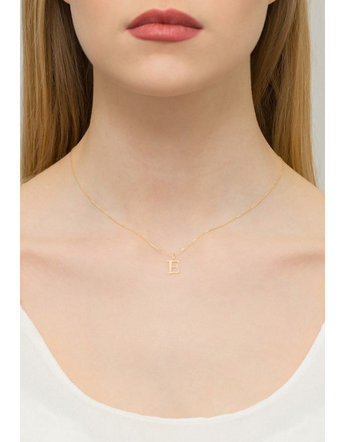 Zawieszka literka D z łańcuszkiem