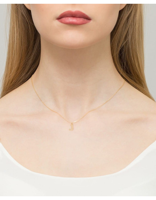 Zawieszka literka H z łańcuszkiem