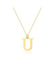 Zawieszka literka U z łańcuszkiem