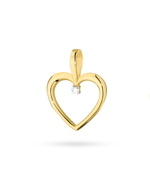 Zawieszka serce S-24, 0,05ct