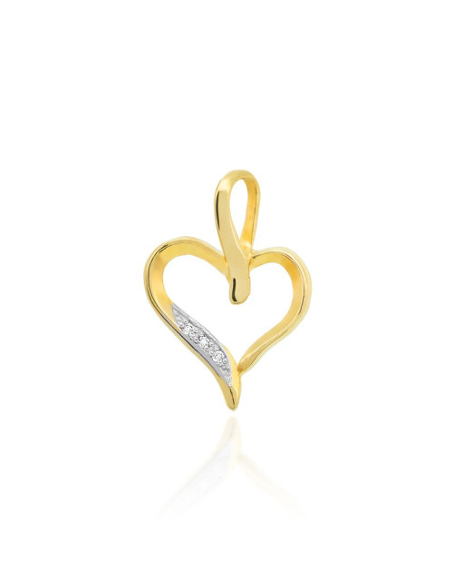 Zawieszka serce S-3, 0,04ct