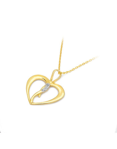 Zawieszka serce S-7, 0,22ct