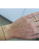 Złota elegancka bransoletka- kordel z złotymi elementami