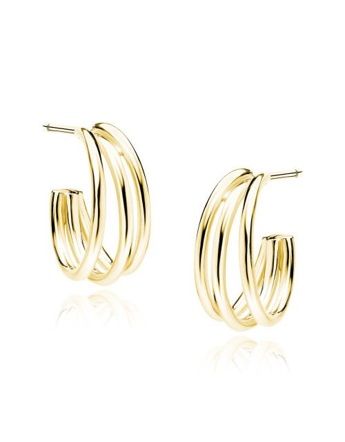 Srebrne kolczyki pr.925 - trzy kółka