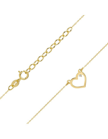 Złoty naszyjnik - okręgi z brylantami