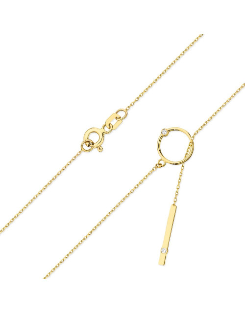 Złoty naszyjnik z brylantami