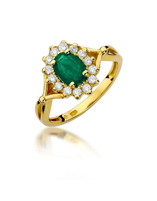 Pierścionek W182-SZMARAGD