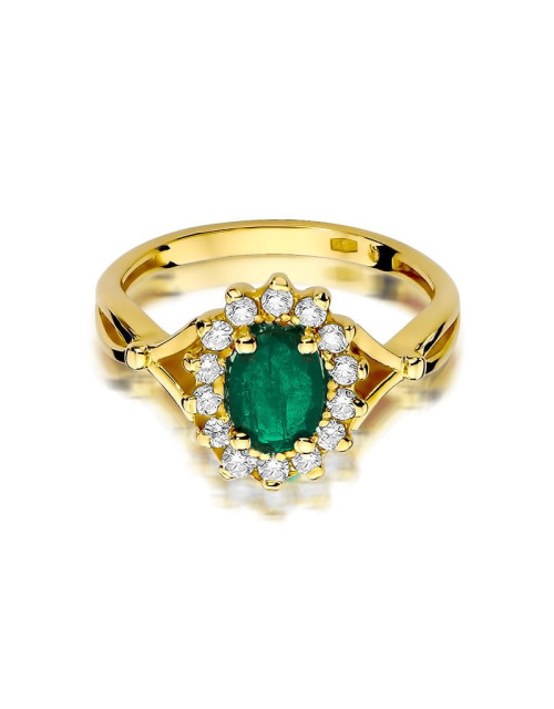 Pierścionek W182-SZMARAGD