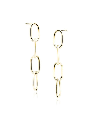 Srebrne kolczyki pr.925 - ogniwka łańcucha