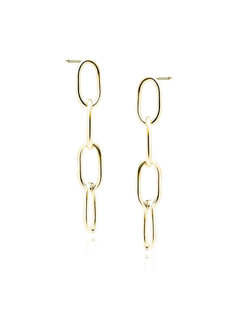 Srebrne kolczyki pr.925 - ogniwka łańcucha