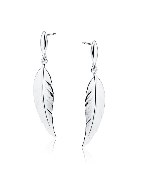 Srebrne kolczyki pr.925 - piórka