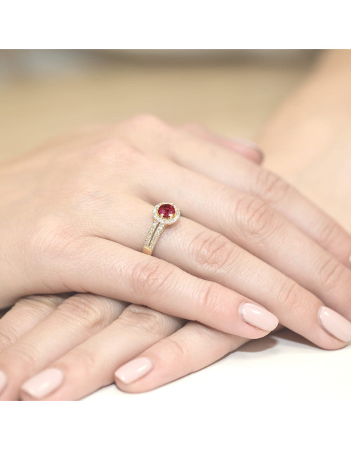 Pierścionek W087-RUBIN