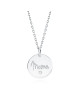 Srebrny naszyjnik pr.925 z czarnym grawerem - mama