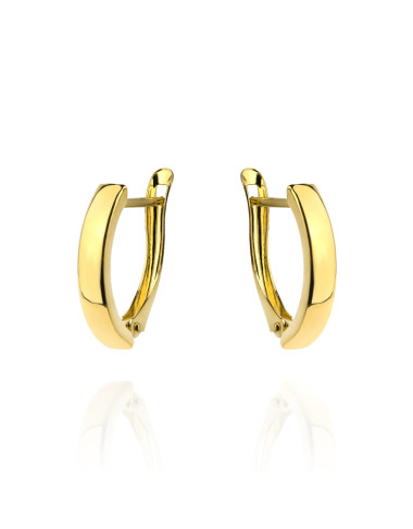 Kolczyki złote gładkie na zapięciu angielskim (Gramatura: 1.55)