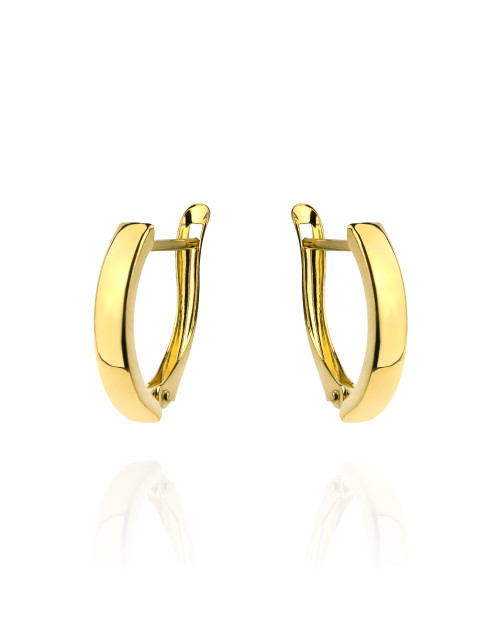 Kolczyki złote gładkie na zapięciu angielskim (Gramatura: 1.55)