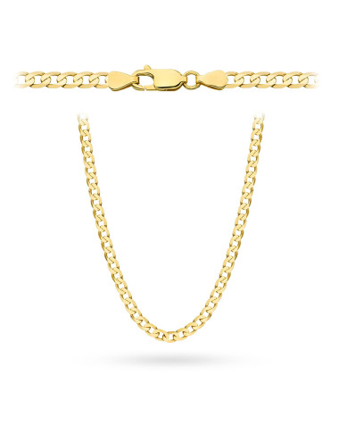 Łańcuszek złoty pr. 585 - splot pancerka gładka 60 cm (Gramatura: 35.38)