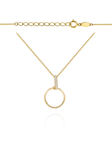 Naszyjnik złoty ring z ozdobnym prostokątem (Gramatura: 2.11)