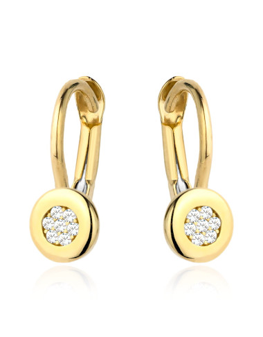 Kolczyki złote kółeczko z cyrkoniami (Gramatura: 1.40)