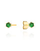 Kolczyki złote z zieloną cyrkonią (Gramatura: 0.65)