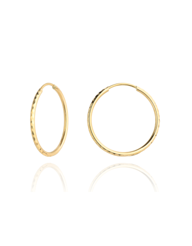 Kolczyki złote koła diamentowane - 2,9cm (Gramatura: 2.06)