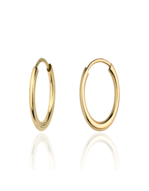 Kolczyki złote gładki owal (Gramatura: 1.76)