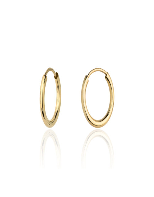 Kolczyki złote gładki owal mniejsze (Gramatura: 1.34)